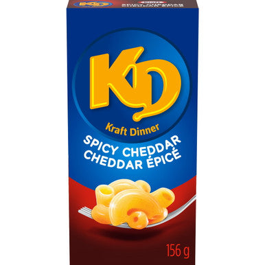 Kraft Dinner, Spicy Cheddar, Mac & Cheese,  156g/5.5oz., {Imported from Canada}